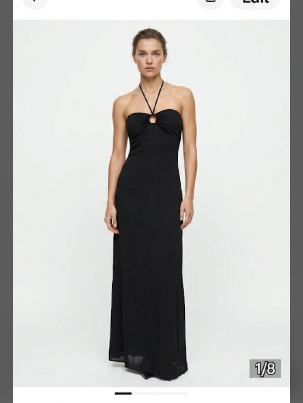 Reformation Black Tie Neck Maxi Dress Formal Whimsigoth Witchy Size 6‎